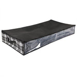 Load image into Gallery viewer, Home Basics Plaid Non-Woven Under the Bed Storage Bag with See-through Front Panel, Black
 $4.00 EACH, CASE PACK OF 12
