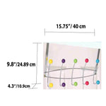 Load image into Gallery viewer, Home Basics 5 Dual Hook Over the Door Steel Organizing Rack, Multi-Color $6 EACH, CASE PACK OF 12