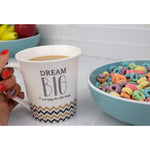 Load image into Gallery viewer, Home Basics Motivational Quote Bone China 12 oz. Novelty Mug - Assorted Colors