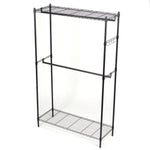 Load image into Gallery viewer, Home Basics 2 Tier Epoxy Coated Steel Garment Rack, Black $75.00 EACH, CASE PACK OF 1
