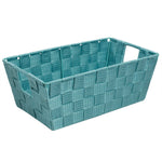 Load image into Gallery viewer, Home Basics Small Polyester Woven Strap Open Bin, Teal $3.00 EACH, CASE PACK OF 6
