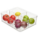 Load image into Gallery viewer, Home Basics Plastic Storage Bin With Divider $10.00 EACH, CASE PACK OF 6
