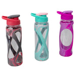 Load image into Gallery viewer, Home Basics 17 oz. Silicone Sleeve Water Bottle - Assorted Colors

