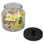 Load image into Gallery viewer, Home Basics Artisan 1.9 Lt Glass Jar with Black Top $4 EACH, CASE PACK OF 4