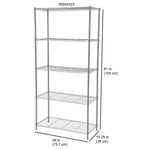 Load image into Gallery viewer, Home Basics 5 Tier Wide Wire Steel Wire Shelf, Grey $50.00 EACH, CASE PACK OF 4