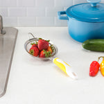 Load image into Gallery viewer, Home Basics Small Finely Netted Mesh Strainer with Non-Slip Rubber Grip Handle - Assorted Colors