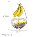 Load image into Gallery viewer, Home Basics Infinity Collection Fruit Basket with Banana Tree, Chrome $6 EACH, CASE PACK OF 6