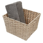 Load image into Gallery viewer, Home Basics X-Large Faux Rattan Basket with Cut-out Handles, Taupe $10 EACH, CASE PACK OF 6