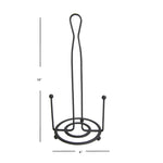 Load image into Gallery viewer, Home Basics Wire Collection Free-Standing Paper Towel Holder with Double Dispensing Side Bar, Black $4.00 EACH, CASE PACK OF 12