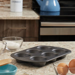 Load image into Gallery viewer, Bakers Secret Essentials 6-Cup Optimum Non-Stick Steel Muffin Pan $6.00 EACH, CASE PACK OF 12