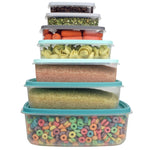 Load image into Gallery viewer, Home Basics 14 Piece Plastic Food Storage Container Set with Secure Fit Plastic Lids, Multi-Color $5.00 EACH, CASE PACK OF 12
