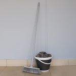 Load image into Gallery viewer, Home Basics Chevron Angled Push Broom, Grey $6.00 EACH, CASE PACK OF 12