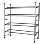 Load image into Gallery viewer, Home Basics Expandable 4 Tier Steel Shoe Rack, Chrome $20.00 EACH, CASE PACK OF 12
