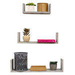Load image into Gallery viewer, Home Basics Floating Shelf, (Set of 3), Grey $8.00 EACH, CASE PACK OF 6