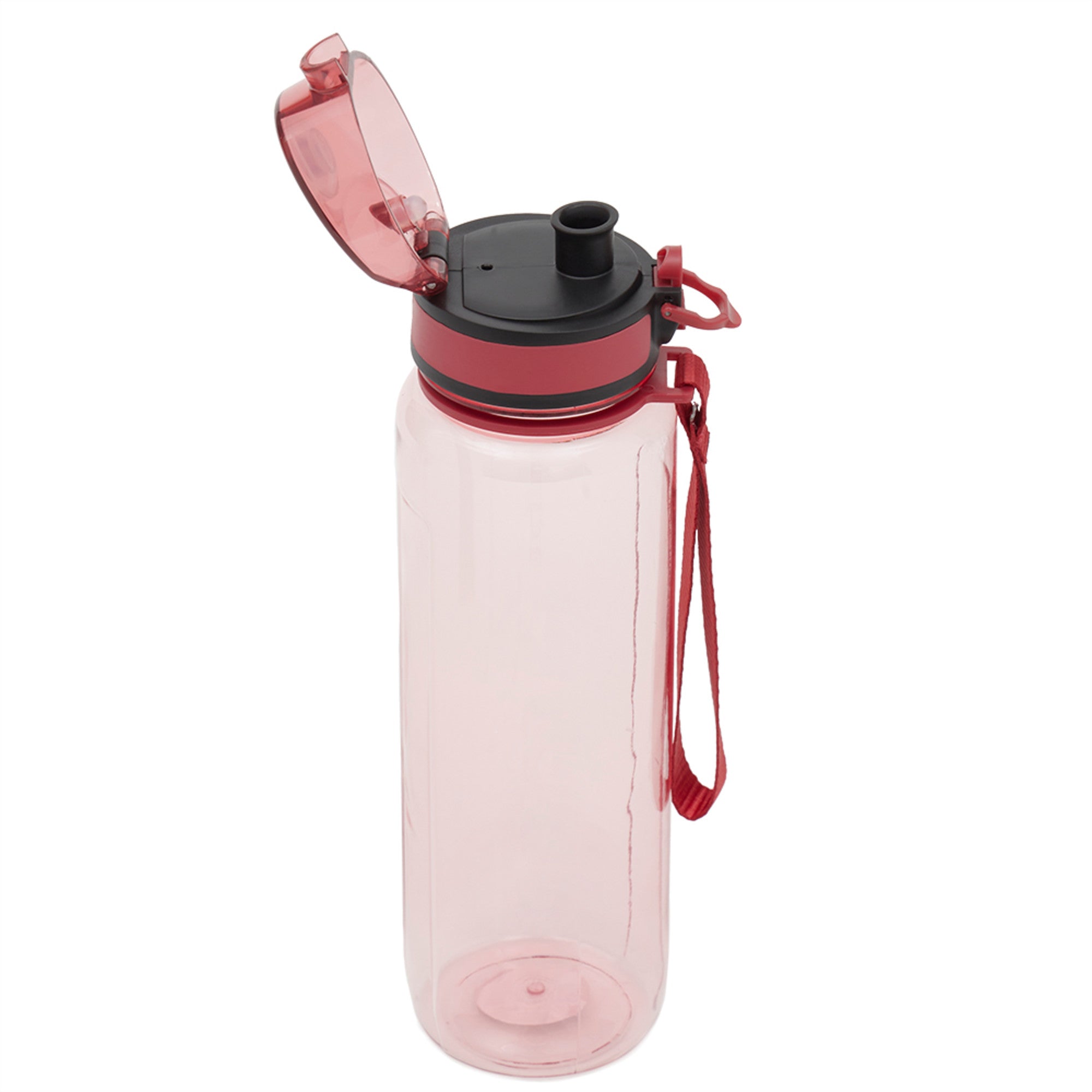 Home Basics 23 oz Plastic Water Bottle with Strap - Assorted Colors