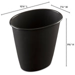 Load image into Gallery viewer, Sterilite 1.5 Gallon Oval Vanity Wastebasket, Black $2.50 EACH, CASE PACK OF 12