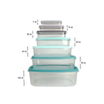 Load image into Gallery viewer, Home Basics 14 Piece Plastic Food Storage Container Set with Secure Fit Plastic Lids, Multi-Color $5.00 EACH, CASE PACK OF 12