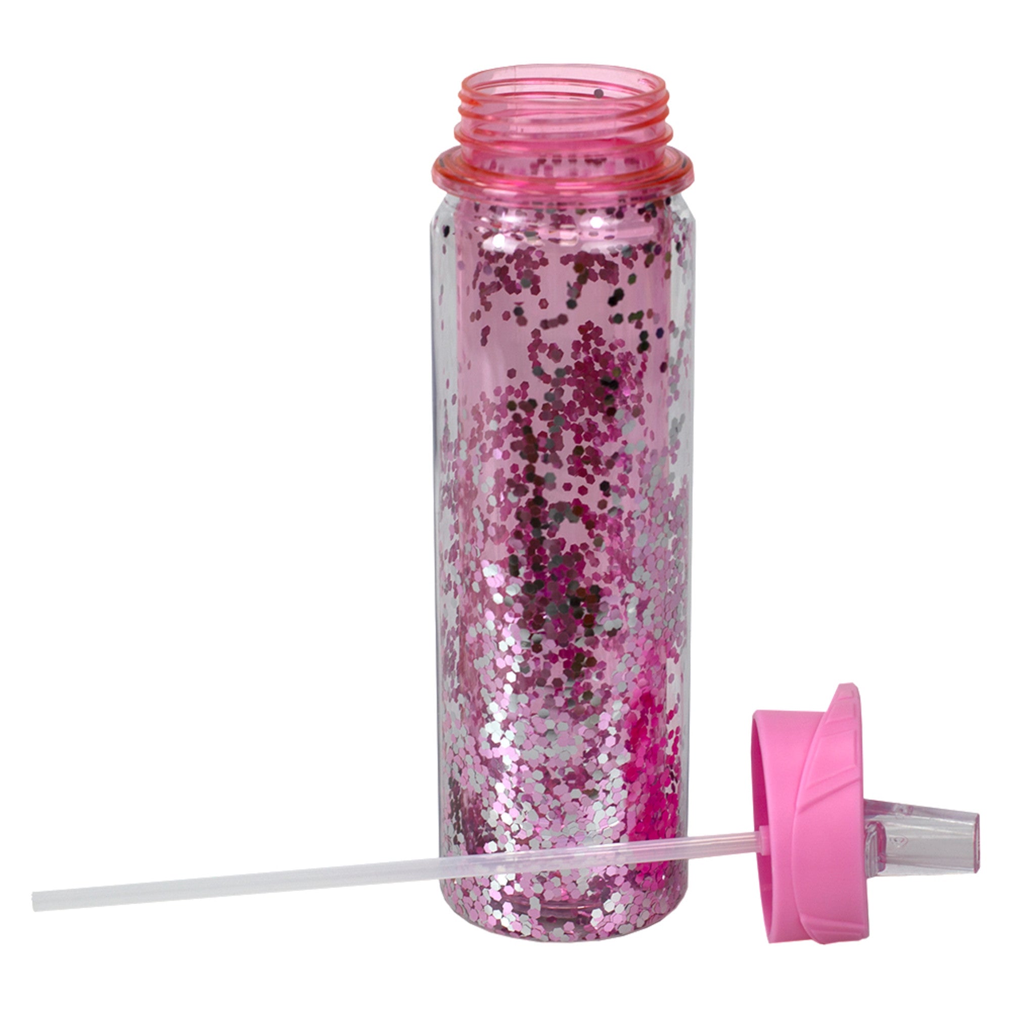 Home Basics Glitter 18 oz. Water Bottle - Assorted Colors