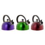 Load image into Gallery viewer, Home Basics 85 oz. Stainless Steel Whistling Tea Kettle - Assorted Colors
