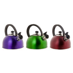 Load image into Gallery viewer, Home Basics 85 oz. Stainless Steel Whistling Tea Kettle - Assorted Colors