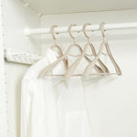 Load image into Gallery viewer, Home Basics Plastic Hangers, (Pack of 4), Timber Beige $5 EACH, CASE PACK OF 12
