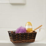 Load image into Gallery viewer, Home Basics Small Faux Rattan Basket with Cut-out Handles, Coffee $6.50 EACH, CASE PACK OF 6