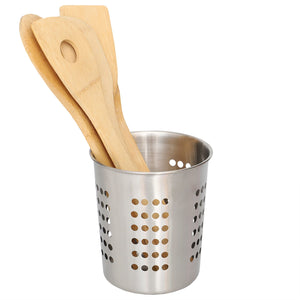 Home Basics Classic Perforated Quick Draining Stainless Steel Cutlery Holder, Silver $3.00 EACH, CASE PACK OF 12