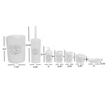 Load image into Gallery viewer, Home Basics Paris Collection 7 Piece Bath Ensemble, White $10 EACH, CASE PACK OF 12