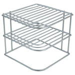 Load image into Gallery viewer, Home Basics Heavy Weight Vinyl Coated Steel Corner Shelf, Silver $6.50 EACH, CASE PACK OF 6
