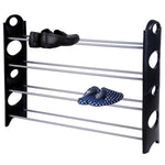 Load image into Gallery viewer, Home Basics 20 Pair Metal and Plastic Shoe Rack, Black $12 EACH, CASE PACK OF 12