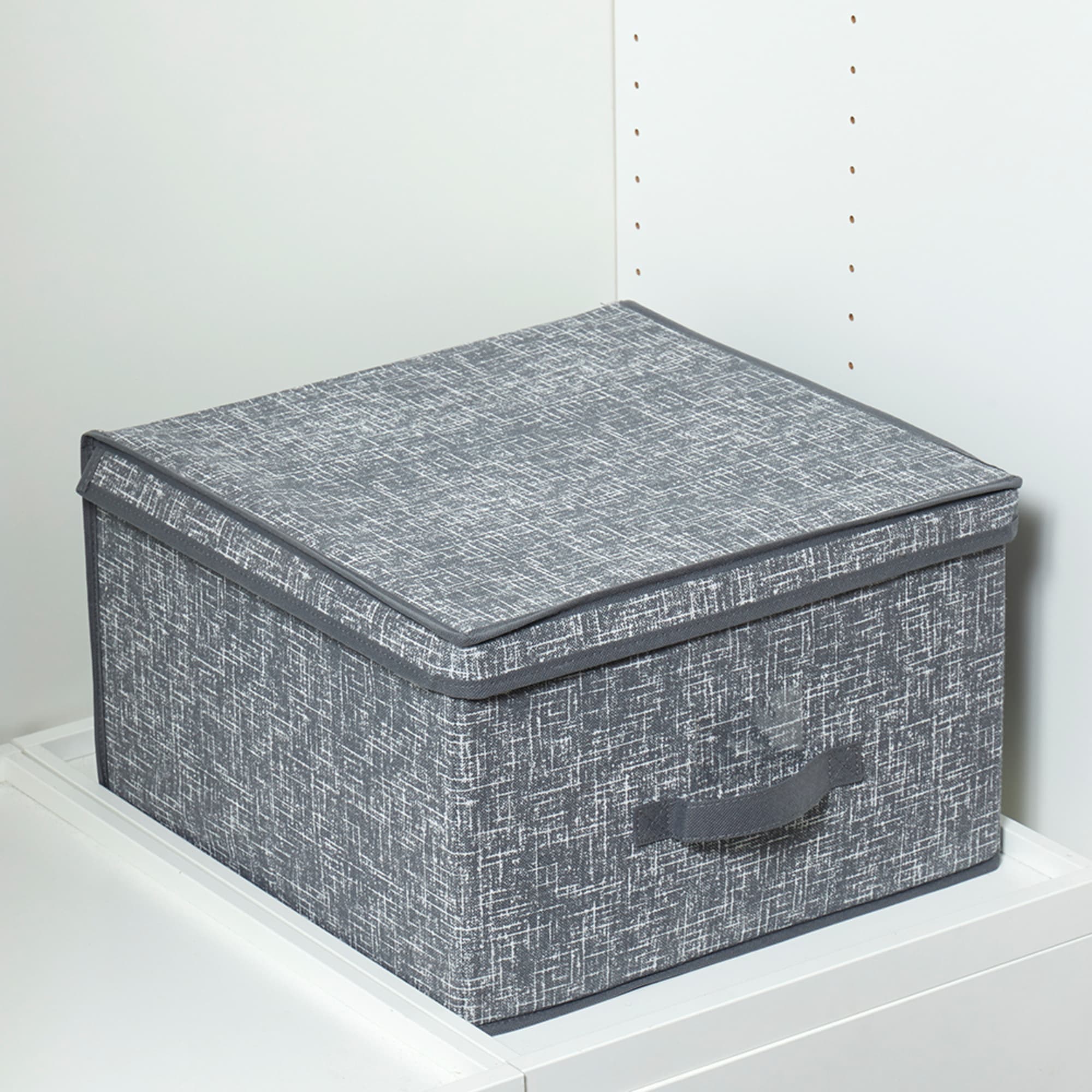 Home Basics Graph Line Jumbo Non-Woven Storage Box with Label Window
 $6.00 EACH, CASE PACK OF 12
