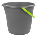Load image into Gallery viewer, Home Basics Brilliant 9.5 Lt Cleaning Bucket, Grey/Lime $3.00 EACH, CASE PACK OF 12
