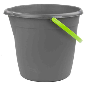 Home Basics Brilliant 9.5 Lt Cleaning Bucket, Grey/Lime $3.00 EACH, CASE PACK OF 12