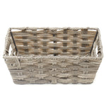 Load image into Gallery viewer, Home Basics Small Faux Rattan Basket with Cut-out Handles, Grey $6.50 EACH, CASE PACK OF 6