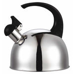 Load image into Gallery viewer, Home Basics 2.0  Liter Brushed Stainless Steel Whistling Tea Kettle with Arc Handle, Silver $8.00 EACH, CASE PACK OF 12

