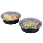 Load image into Gallery viewer, Home Basics 20 Piece Round Plastic Meal Prep Set with Lids, Black $3.00 EACH, CASE PACK OF 12
