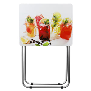 Home Basics Cocktails Multi-Purpose Foldable TV Tray Table, White $15.00 EACH, CASE PACK OF 6