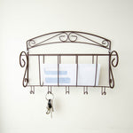 Load image into Gallery viewer, Home Basics Steel Letter Rack With Key Hooks, Bronze $10.00 EACH, CASE PACK OF 12
