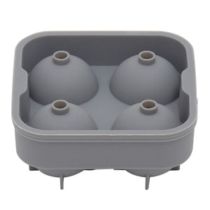 Home Basics 4 Sphere Silicone Ice Cube Mold with Lid, Grey $3.00 EACH, CASE PACK OF 24