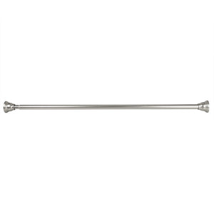 Home Basics Empire 47-72” Adjustable Tension Mounted Straight Steel Shower Curtain Rod, Satin Nickel $12.00 EACH, CASE PACK OF 12