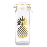 Load image into Gallery viewer, Home Basics Pineapple Sunshine 43 oz. Glass Canister $6 EACH, CASE PACK OF 12