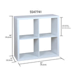 Load image into Gallery viewer, Home Basics 4 Open Cube Organizing Wood Storage Shelf, White $80.00 EACH, CASE PACK OF 1
