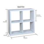 Load image into Gallery viewer, Home Basics 4 Open Cube Organizing Wood Storage Shelf, White $80.00 EACH, CASE PACK OF 1