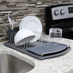 Load image into Gallery viewer, Michael Graves Design Satin Finish Steel Wire Compact Dish Rack, Grey $12.00 EACH, CASE PACK OF 6