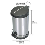 Load image into Gallery viewer, Home Basics 12 Liter Brushed Stainless Steel with Plastic Top Waste Bin, Silver
$20.00 EACH, CASE PACK OF 4