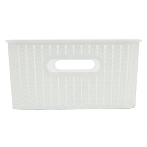 Home Basics 12.5 Liter Plastic Basket With Handles, White $5 EACH, CASE PACK OF 6