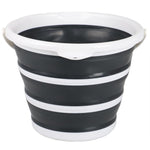 Load image into Gallery viewer, Home Basics 2.6 Gallon Collapsible Plastic/Silicone Bucket with Extended Carrying Handle, Black $5.00 EACH, CASE PACK OF 12
