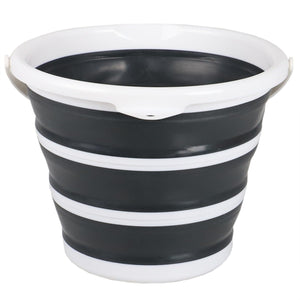 Home Basics 2.6 Gallon Collapsible Plastic/Silicone Bucket with Extended Carrying Handle, Black $5.00 EACH, CASE PACK OF 12