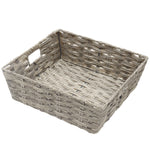 Load image into Gallery viewer, Home Basics Large Faux Rattan Basket with Cut-out Handles, Grey $10.00 EACH, CASE PACK OF 6