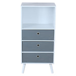 Load image into Gallery viewer, Home Basics 3 Shelf Bookcase with 3 Non-Woven Bins $50.00 EACH, CASE PACK OF 1